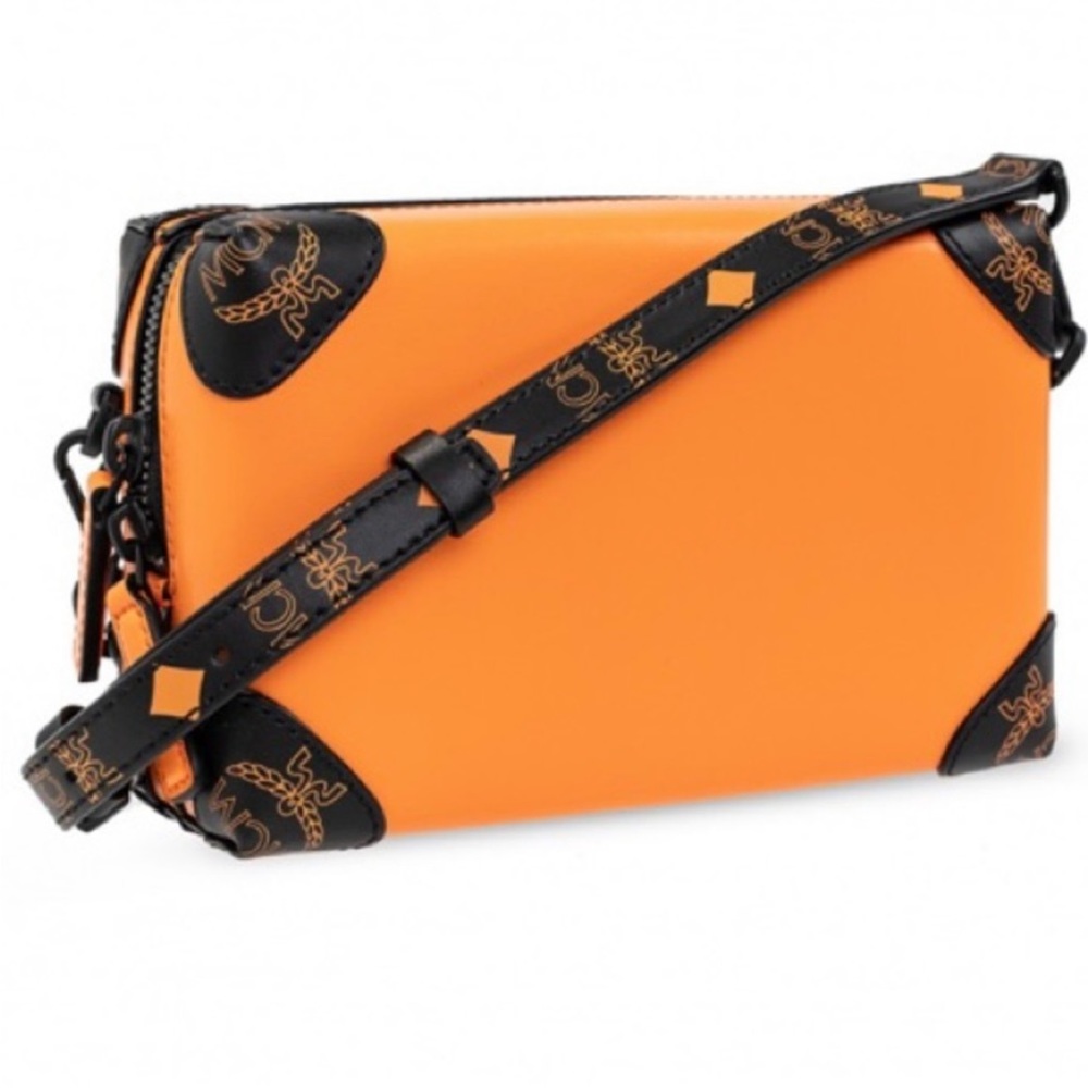 MCM Orange and Black Crossbody Bag